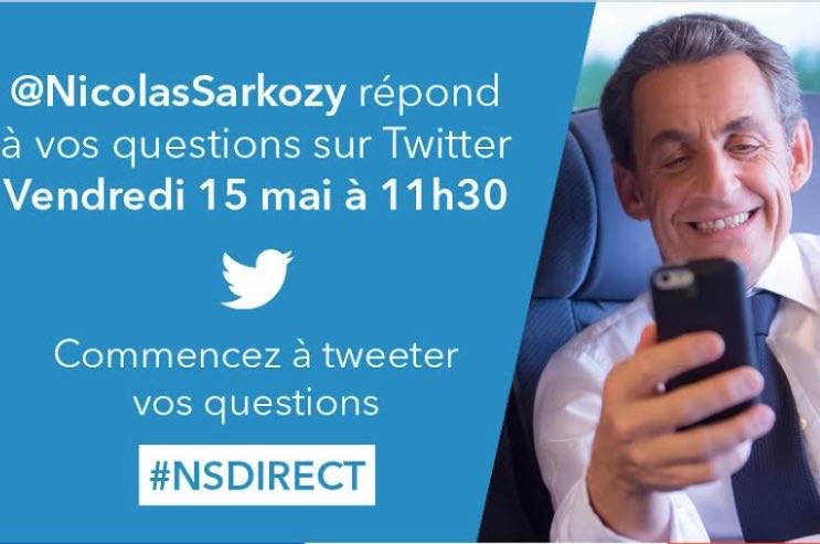 Nicolas Sarkozy sous les projecteurs de Twitter le 15 mai