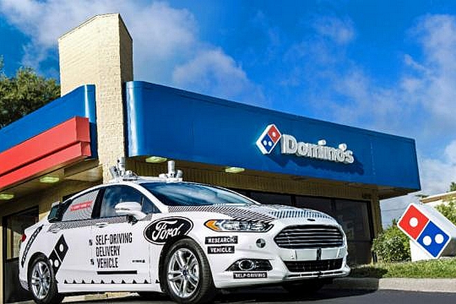 Des pizzas livrées par voiture autonome aux Etats-Unis