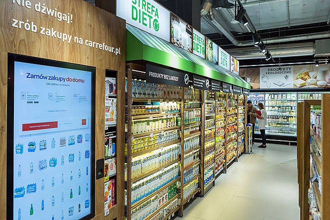 Carrefour innove en Pologne