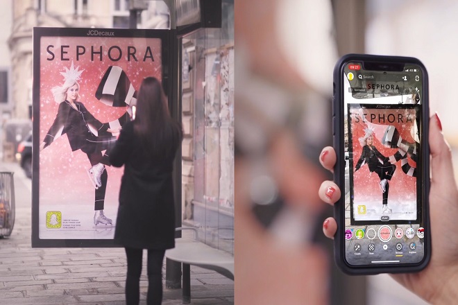 Sephora associe ses affiches publicitaires à Snapchat et à la réalité augmentée