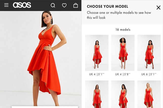 Asos teste la réalité augmentée pour le choix des vêtements sur Internet