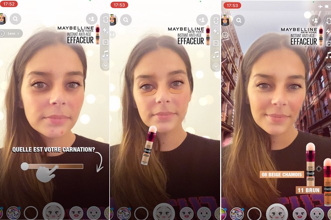 La marque de maquillage Maybelline multiplie les possibilités d’essai virtuel de fond de teint