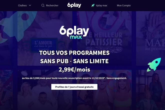 M6 lance une option de streaming payant sans publicité à 3 € par mois